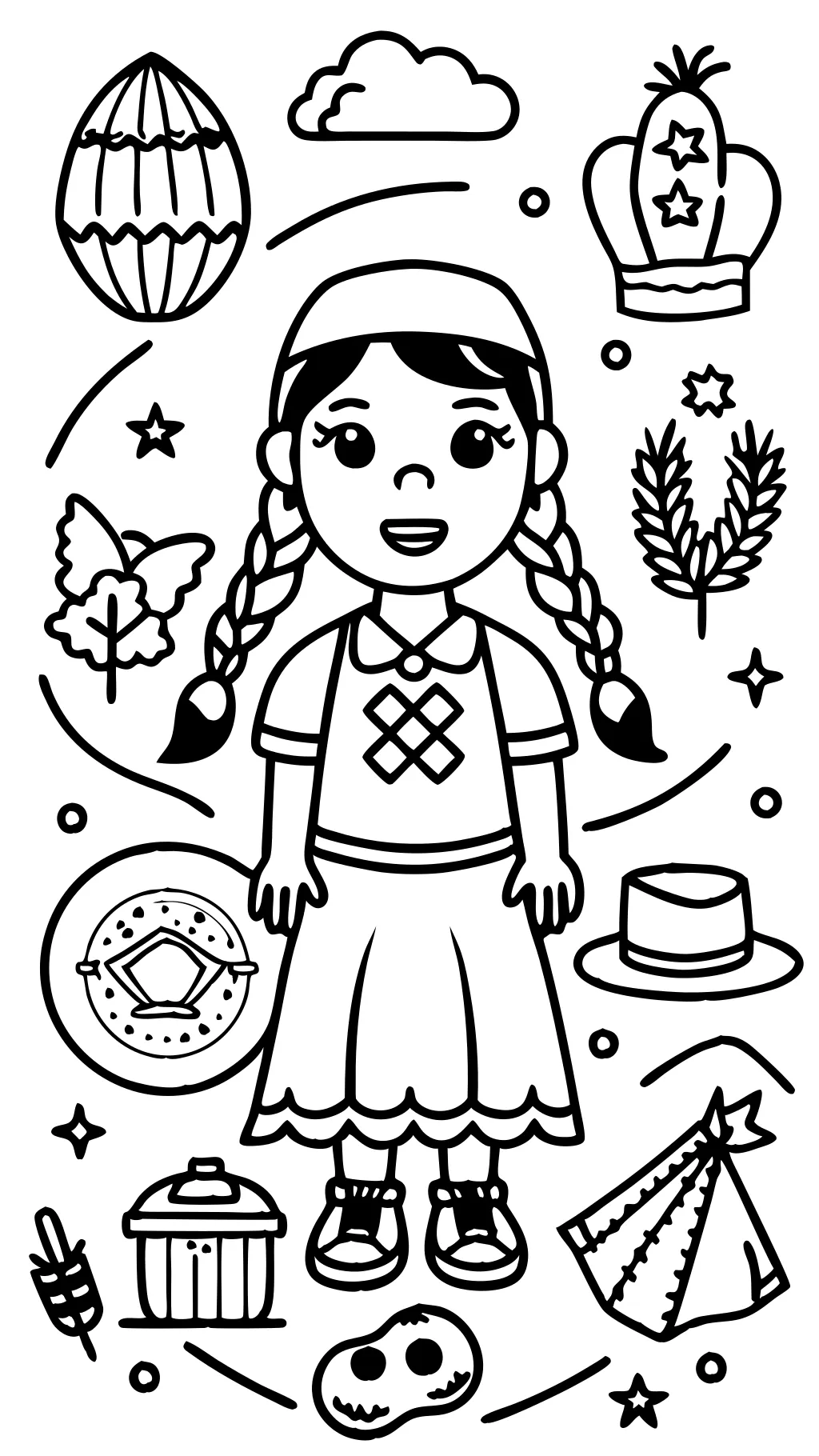 american girl coloring pages